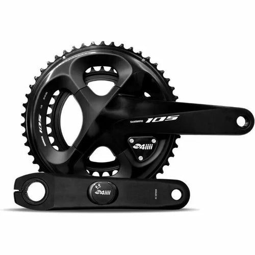 4iiii Precision PRO dual powermeter crankset for Shimano 105 R7000. This 172.5mm crankset with 53-39T chainrings provides accurate power data and advanced cycling metrics.