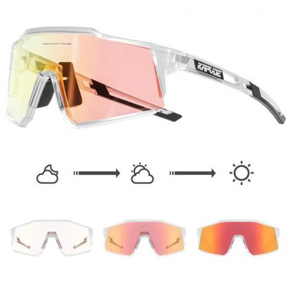 Cycling sunglasses Kapvoe KE9022 with colored, polarized, transparent, and yellow lenses