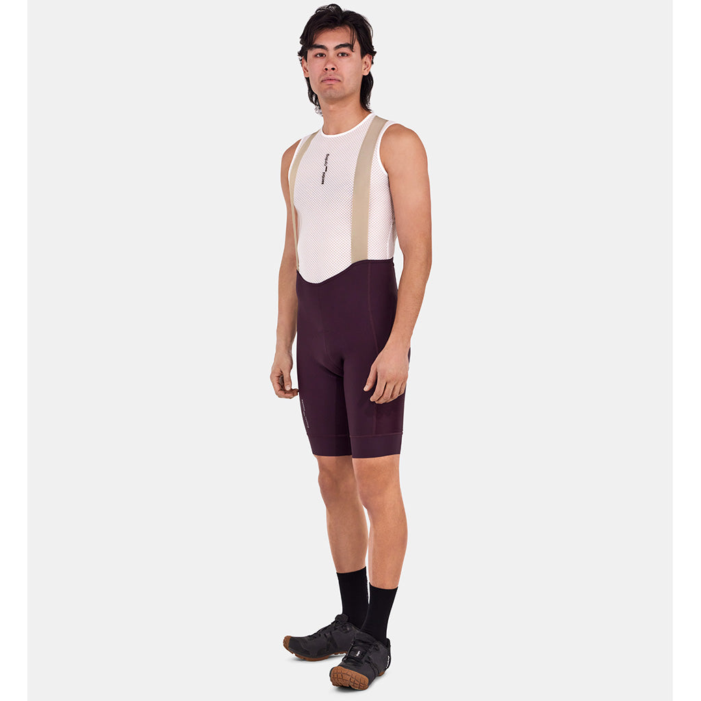 Santini Cargo Bibshorts, Burgundy, pocket detail.