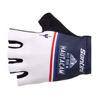 Santini Maillot Jaune Hautacam cycling glove, front view.