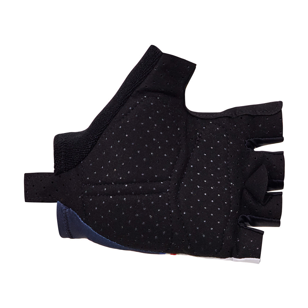 Santini Maillot Jaune Hautacam cycling glove, palm view.