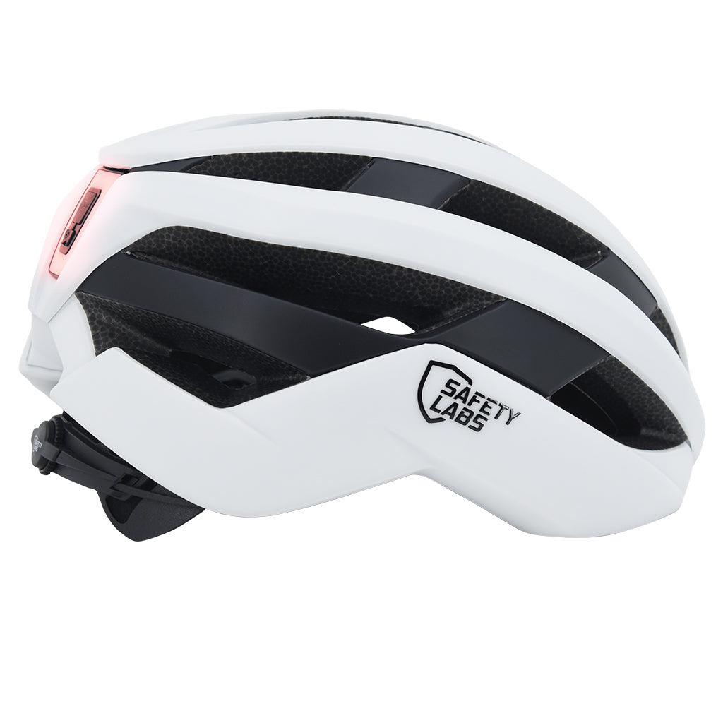 Lightweight white road helmet for endurance riding