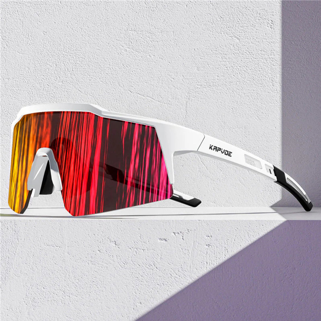 Kapvoe K9028 kids’ sports sunglasses with TR90 frame, UV400 polycarbonate lenses, and polarized black lens for ages 8–15