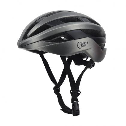Lightweight dark grey road helmet for endurance riding