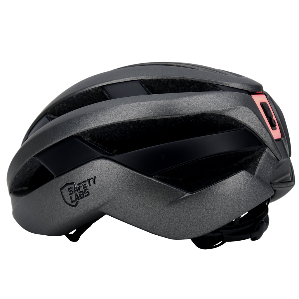 Eros 2.0 road cycling helmet side profile dark grey