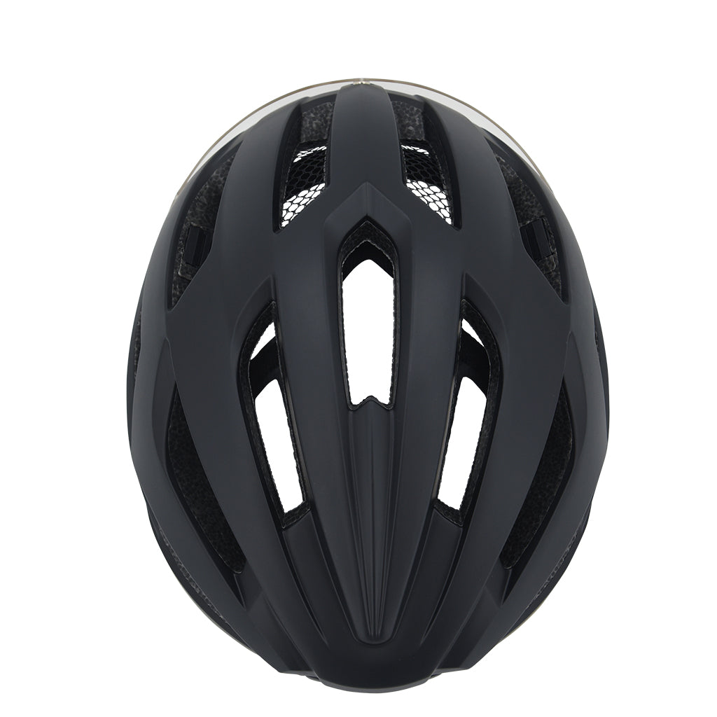 Cycling helmet with USB rechargeable rear LED light
