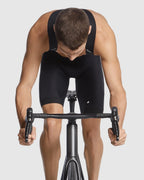 Breathable ASSOS bib shorts with shock-absorb insert