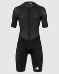 ASSOS Black EQUIPE RS S9 TARGA Roadsuit Front View