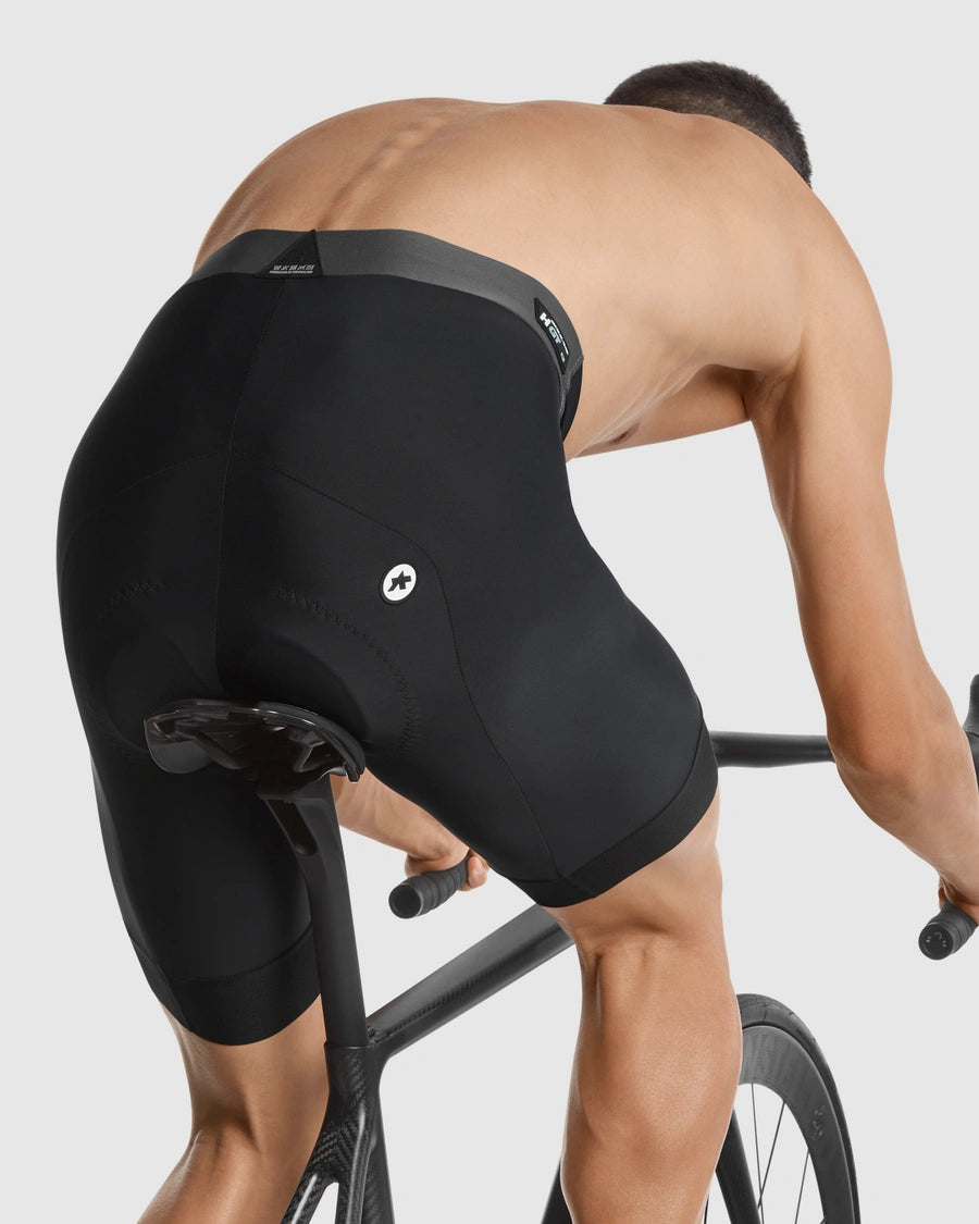Breathable ASSOS cycling shorts with compressive fit