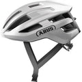 Abus PowerDome road bike helmet side view Gleam Silver