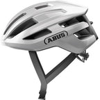 Abus PowerDome road bike helmet side view Gleam Silver
