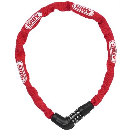 Abus 5mm square chain bike lock red