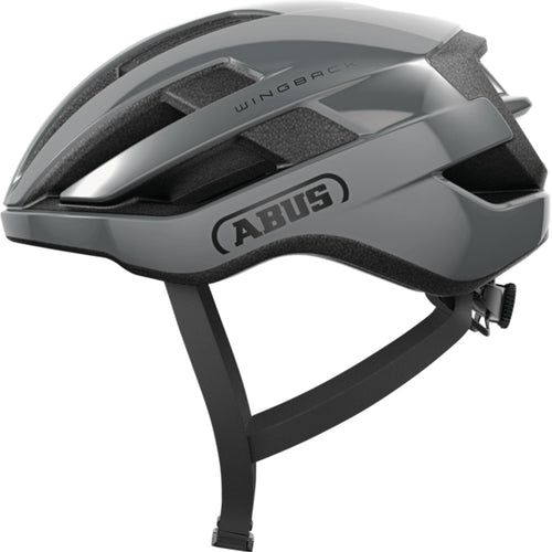 Abus aerodynamic road cycling helmet with FlowStraps webbing