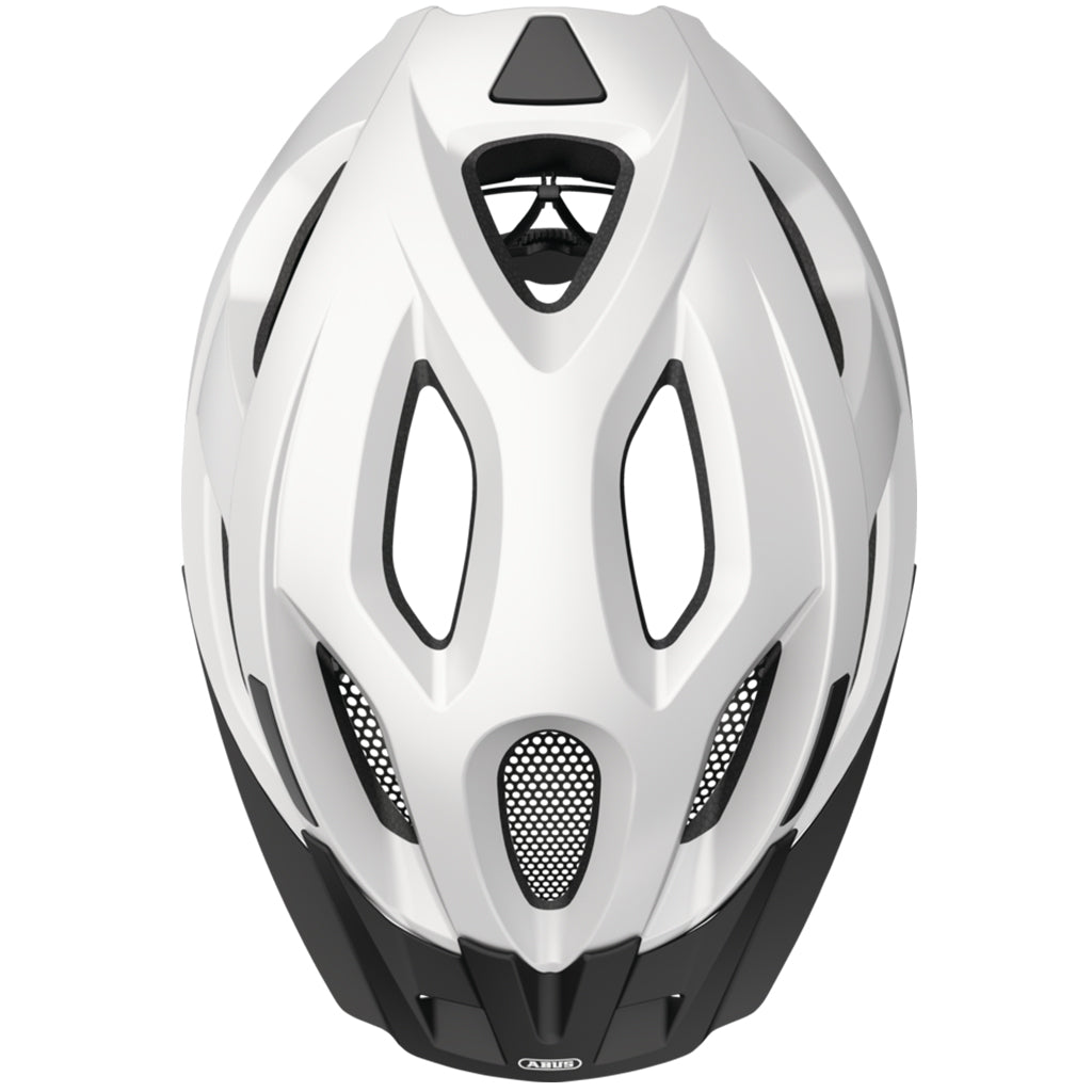 Abus cycling helmet with reflectors and air vents – Polar White

