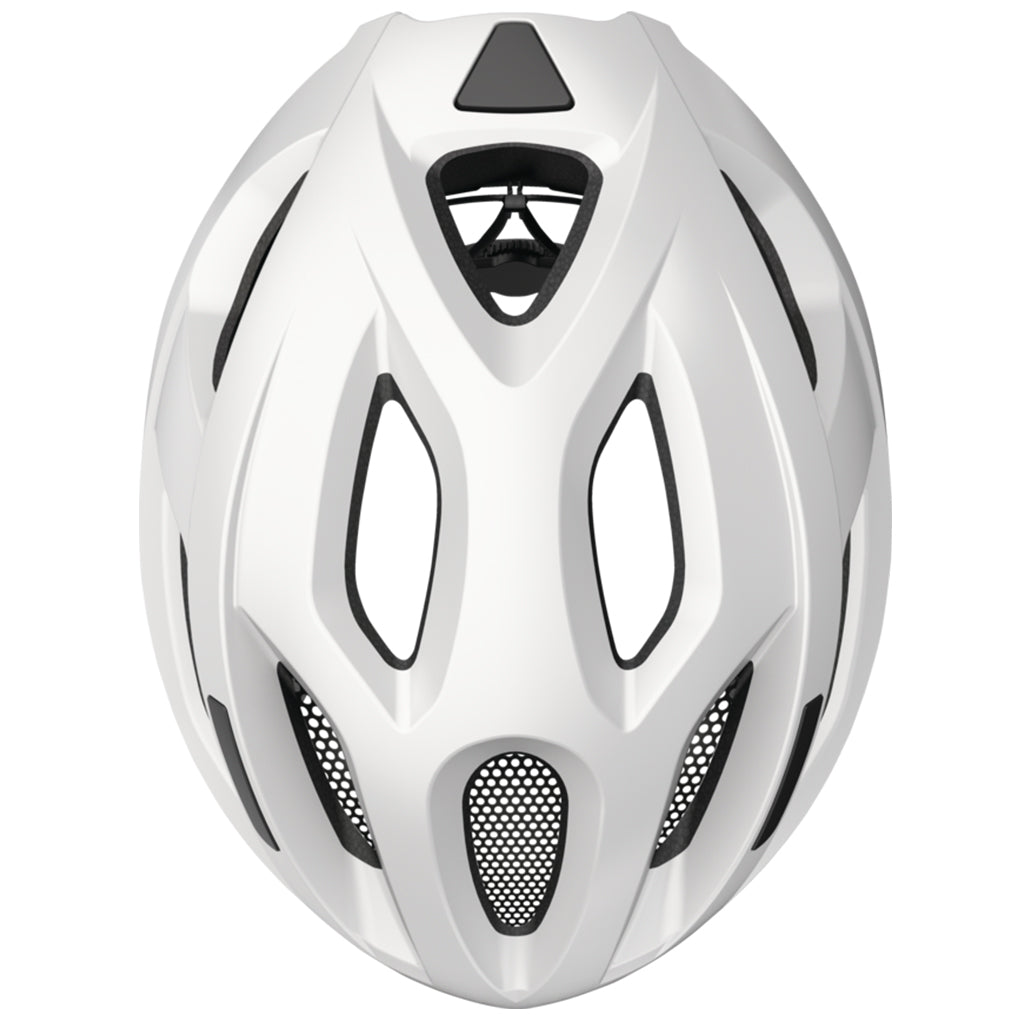 Abus Aduro 2.1 in Polar White is a top-rated lightweight cycling helmet, ideal for long-distance rides and daily commutes.
