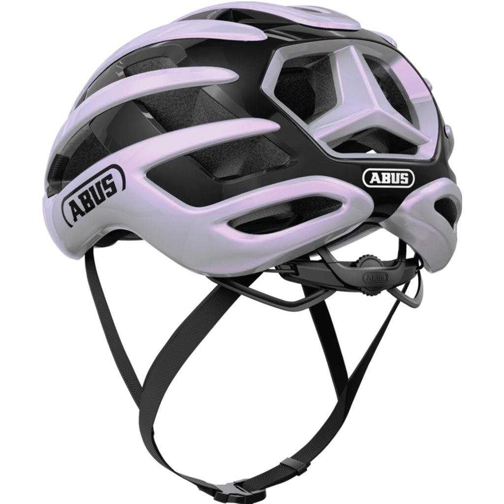 Rear view of the Abus smart cycling helmet with integrated carbon-reinforced Aero Blade™ for reduced drag.