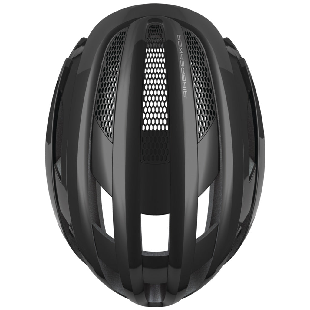 Top View of Abus Aero Helmet – Shiny Black Finish