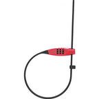 Abus Combiflex Travelguard Lock in red for helmets and gear