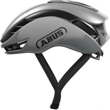 Side view of the Abus Gamechanger 2.0 Race Grey smart bicycle helmet for road cyclists.