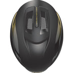 Abus road cycling helmet with aerodynamic features and gold finish