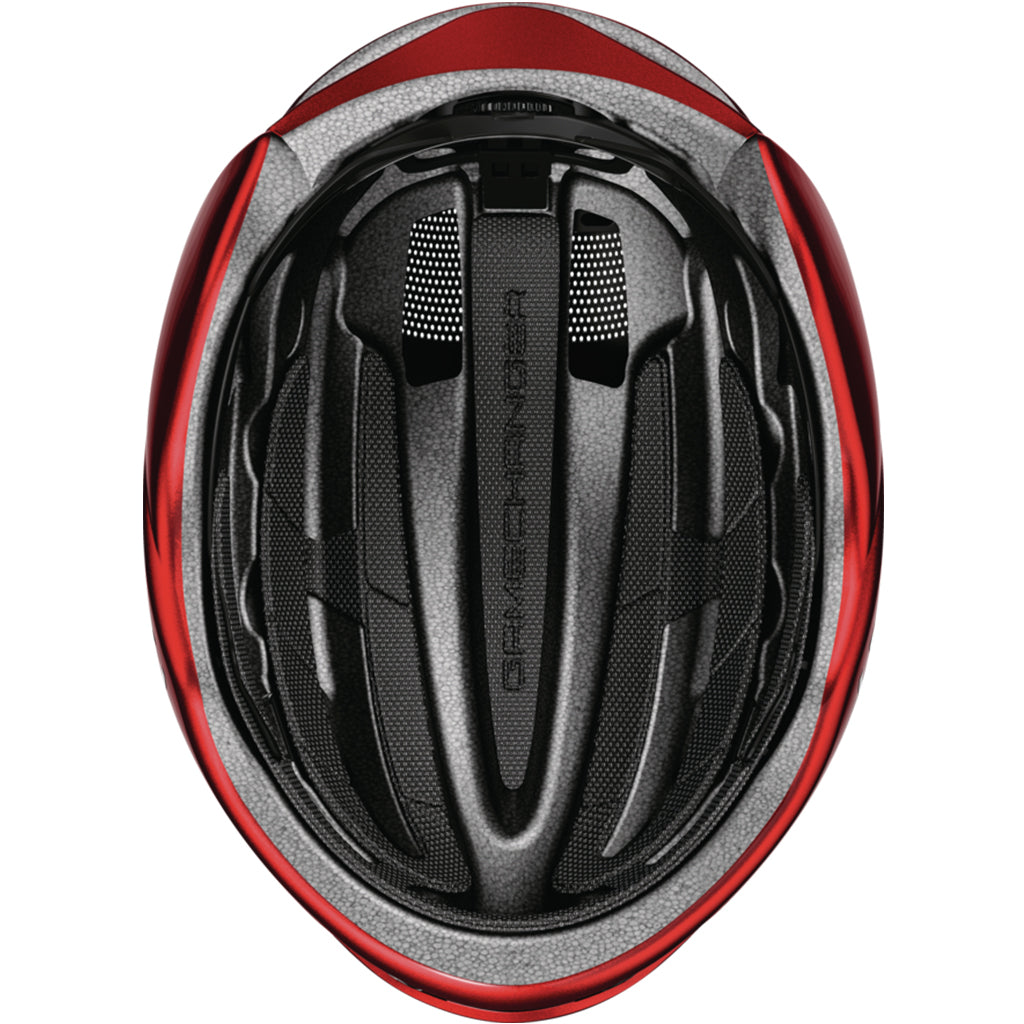 Red Abus Road Helmet for Racing Cyclists

