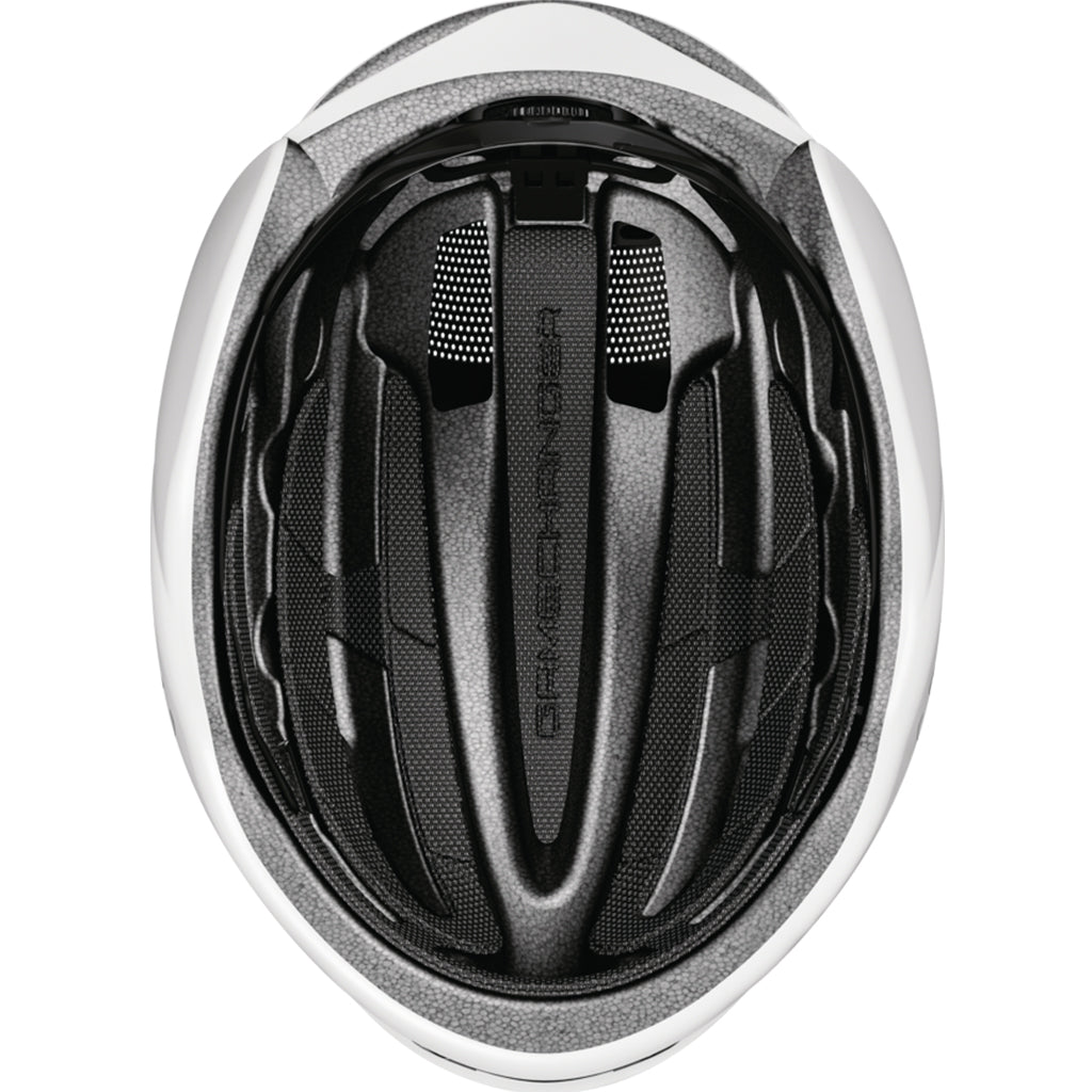 Polar White aerodynamic cycling helmet for road racers