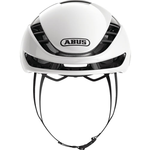 Lightweight and comfortable Abus aero bike helmet in white

