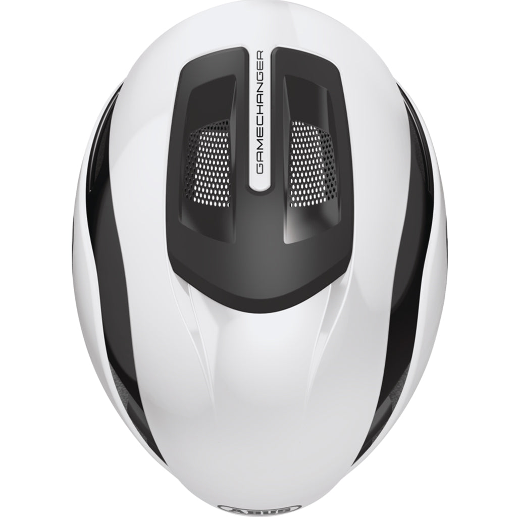 Cycling helmet with AirBoost inlet and Aero Blade rear view