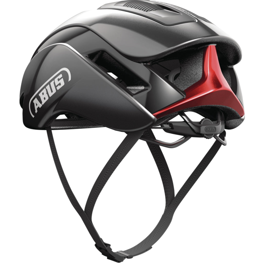 Smart aerodynamic helmet with AirBoost inlet and Aero Blade rear for airflow.
