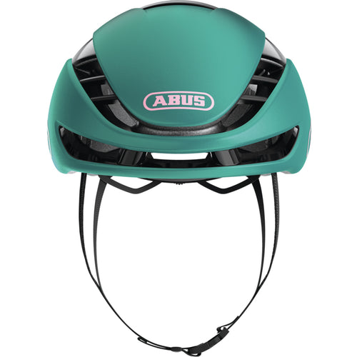 Rear profile of the Abus aero bike helmet showing the wide rear and Aero Blade ventilation.