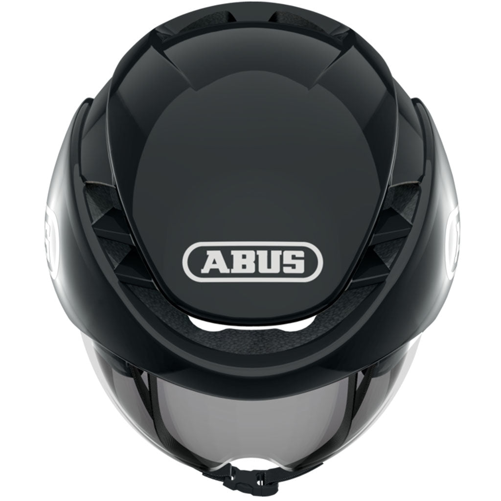 Aerodynamic Triathlon Helmet with Visor – Abus Shiny Black