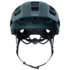 Abus MoDrop mountain bike helmet in Midnight Blue, showing adjustable visor.