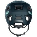  Interior view of Abus MoDrop helmet in Midnight Blue, highlighting comfortable padding and adjustment system.

