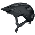 Abus MoDrop MTB Helmet in Velvet Black, front view.
