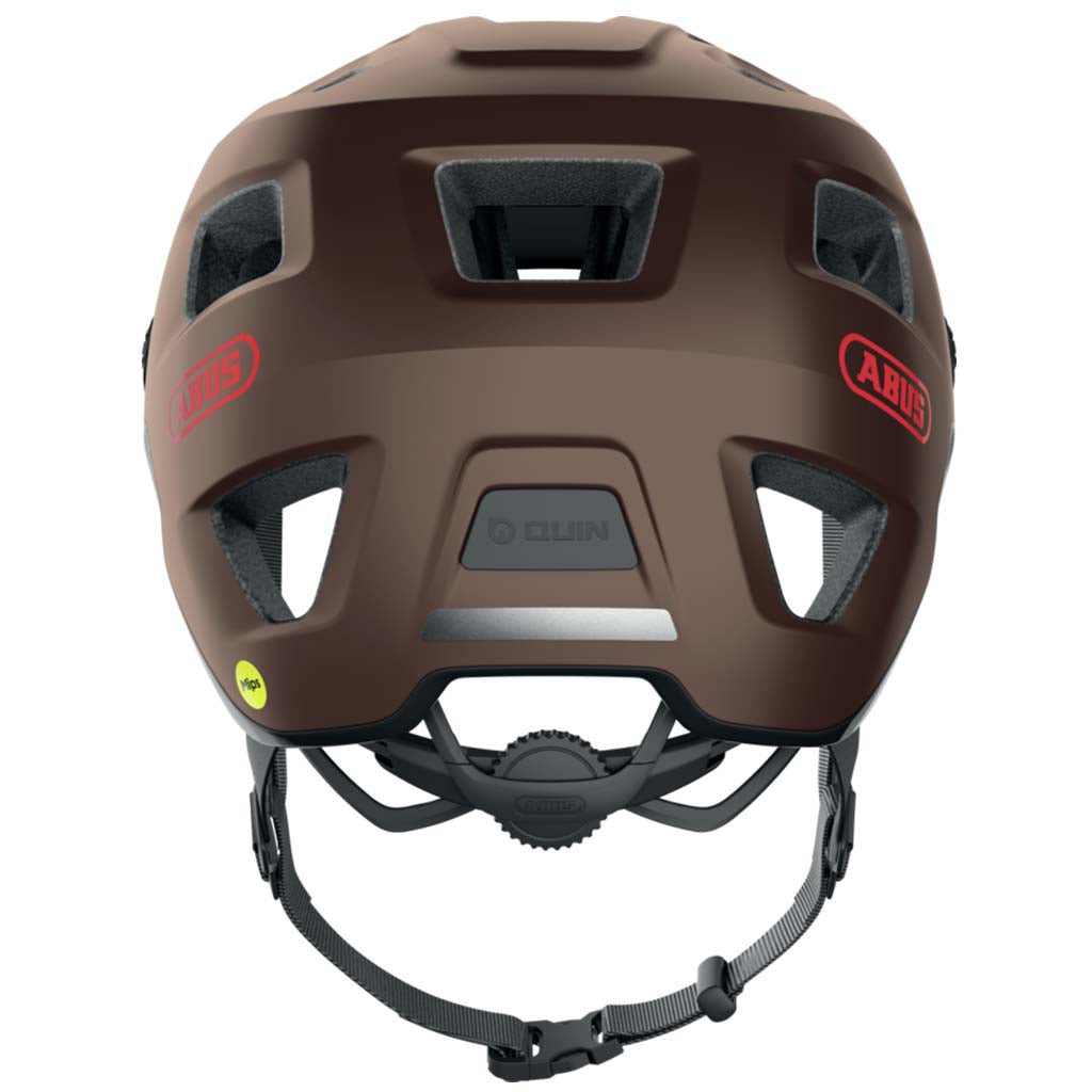 Abus MoDrop trail helmet includes a visor, bug mesh, and ponytail compatibility.