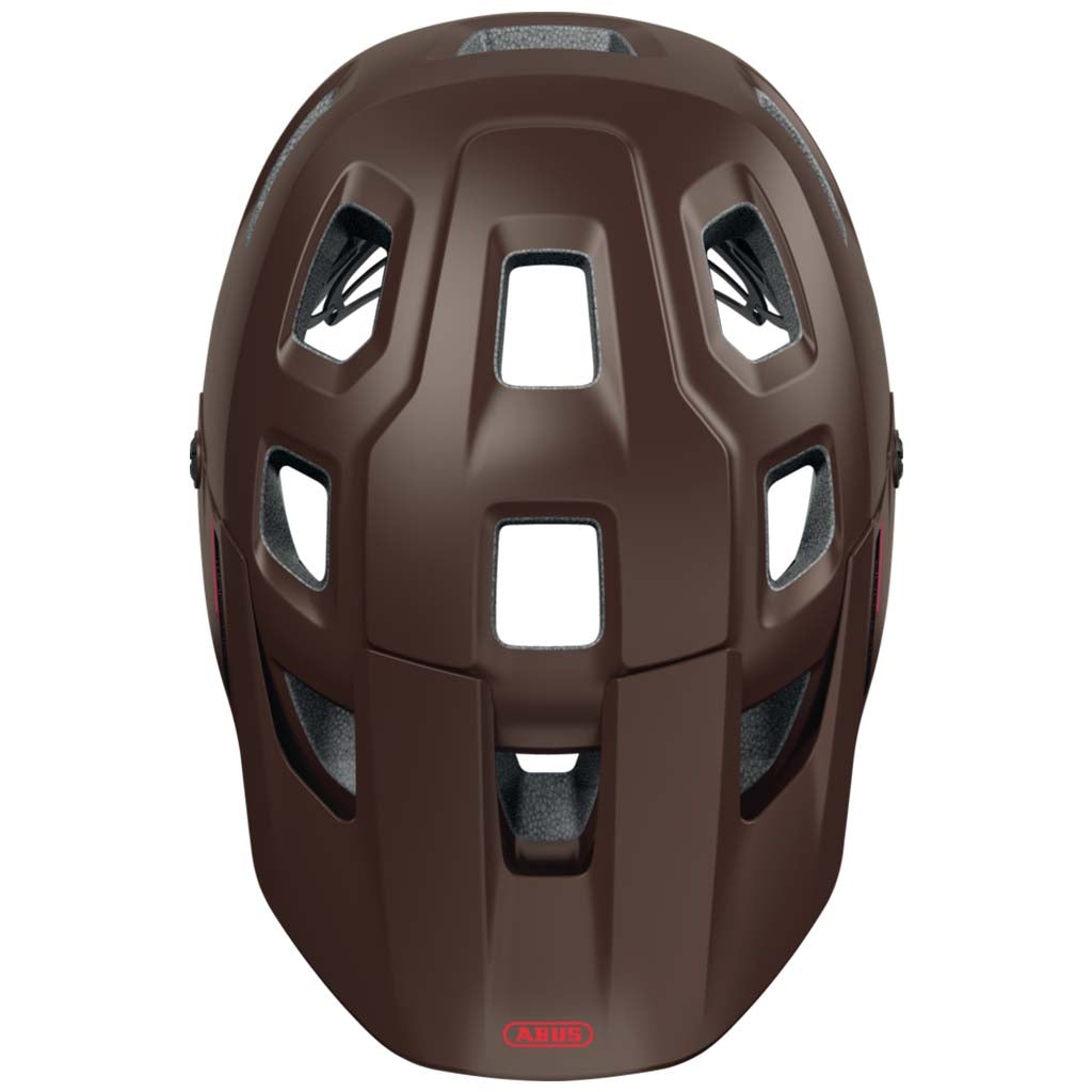 The Metallic Copper MoDrop helmet provides stylish protection for mountain bikers.
