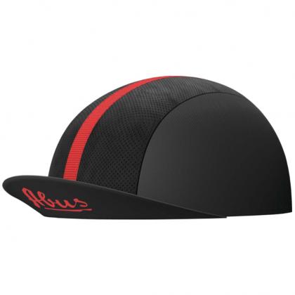 The Abus Race Cap in Autumn Black is designed to be worn under a helmet for road cycling.