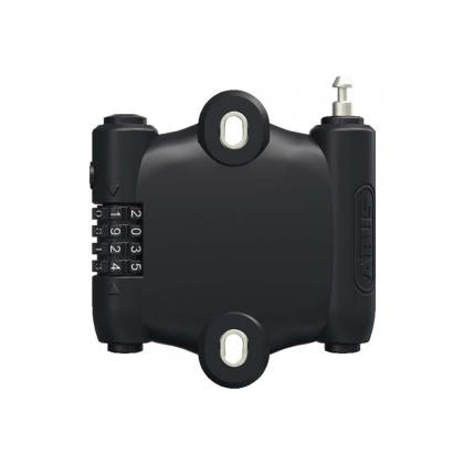 Abus SportFlex 2504 black lock with compact roll-back cable design.