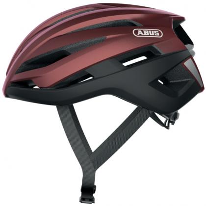Abus Storm Chaser Helmet in Bloodmoon Red designed for road and gravel cycling.