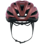 Lightweight Abus helmet with aerodynamic vents and EPS protection.