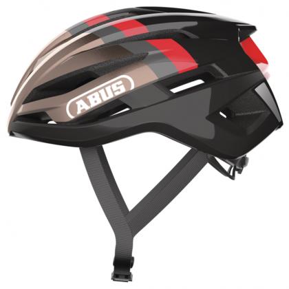 Abus Storm Chaser Helmet in Metallic Copper color with aerodynamic design.