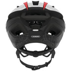 Blaze Red Abus Viantor helmet with Zoom Ace fit system.