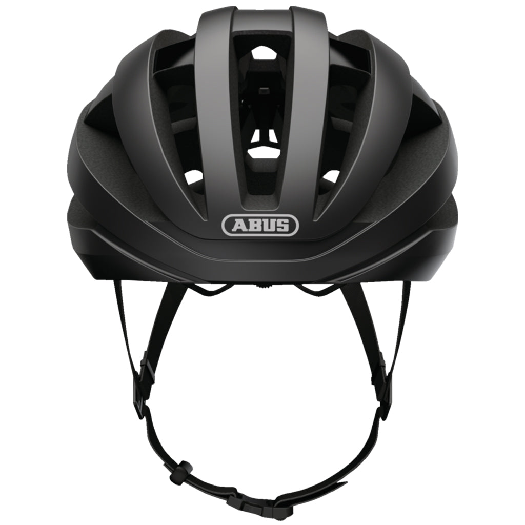 Lightweight and well-ventilated Abus Viantor road cycling helmet.

