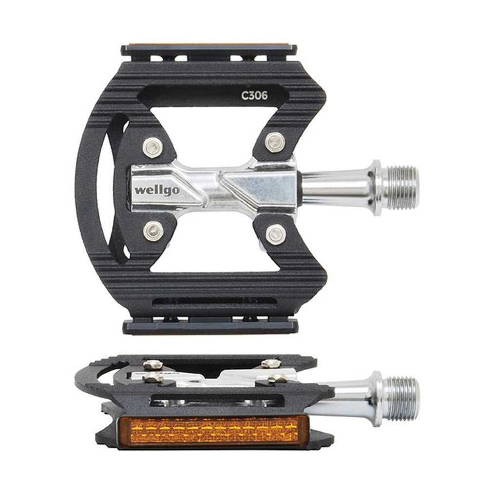 Wellgo C-306 CNC aluminium flat pedal black