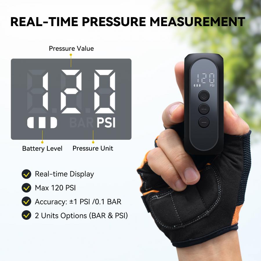 Anoutway AT1 Max Mini electric air pump lightweight and compact design