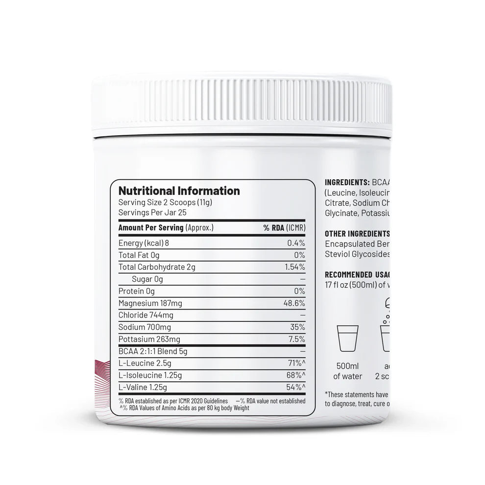 5g BCAA powder drink for muscle recovery and hydration
