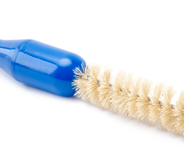 Close-up of the Park Tool BCB-5 soapy brush, featuring durable Tampico bristles designed to hold and deliver cleaning solution.
