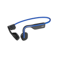 Shokz OpenMove Blue bone conduction headphones, front product shot on white background.