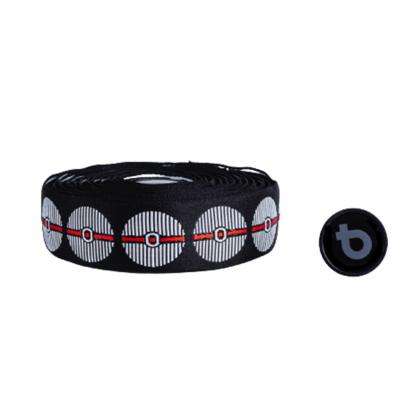 BTP Woven Bar Tape - Coin White with end plugs, highlighting a high-performance bar tape for road and gravel bikes.