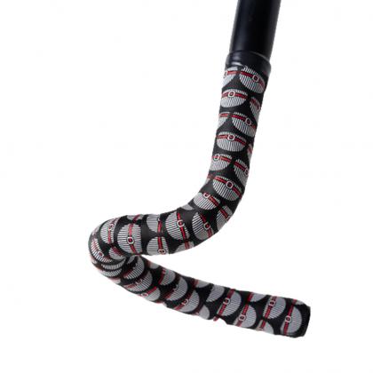 A fully wrapped drop handlebar with BTP Woven Bar Tape - Coin White, perfect for road cyclists looking for premium handlebar tape.